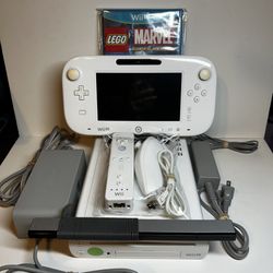 Nintendo Wii U White Console 8GB, TESTED & WORKING! Lego Super heroes 