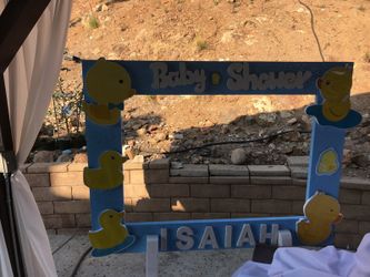 Rubber duck theme frame baby shower frame