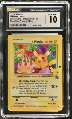 Birthday Pikachu Celebrations GEM 10