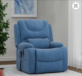 Blue Power Lift Recliner Chair