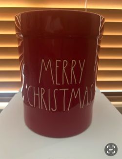 Rae Dunn large Christmas utensil holder