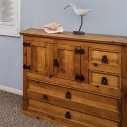Solid Wood Rustic Dresser / Storage Cabinet 