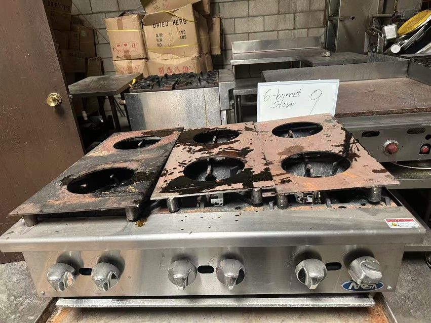 NSF Certified 6 Burner Commercial Kitchen Stove