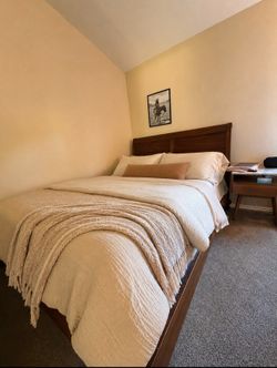 Ethan Allen bed frame + brand new mattress