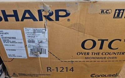 Sharp Over The Counter Microwave 1.5 CU FT. 23.9" X 15.5" X 14.1"