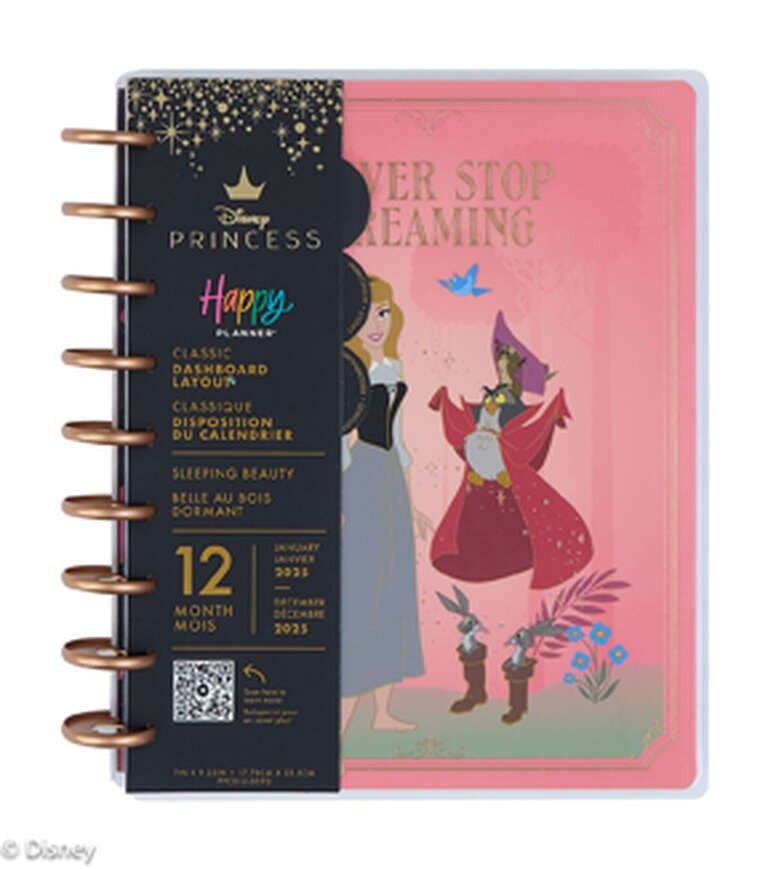 **NEW** Happy Planner 12 Month 2025 Sleeping Beauty Classic Dashboard Planner.