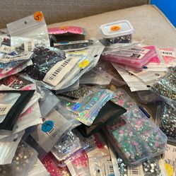 Large Lot Of Rhinestones 