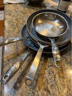 Frying pans  2 stainless| 2 ceramic