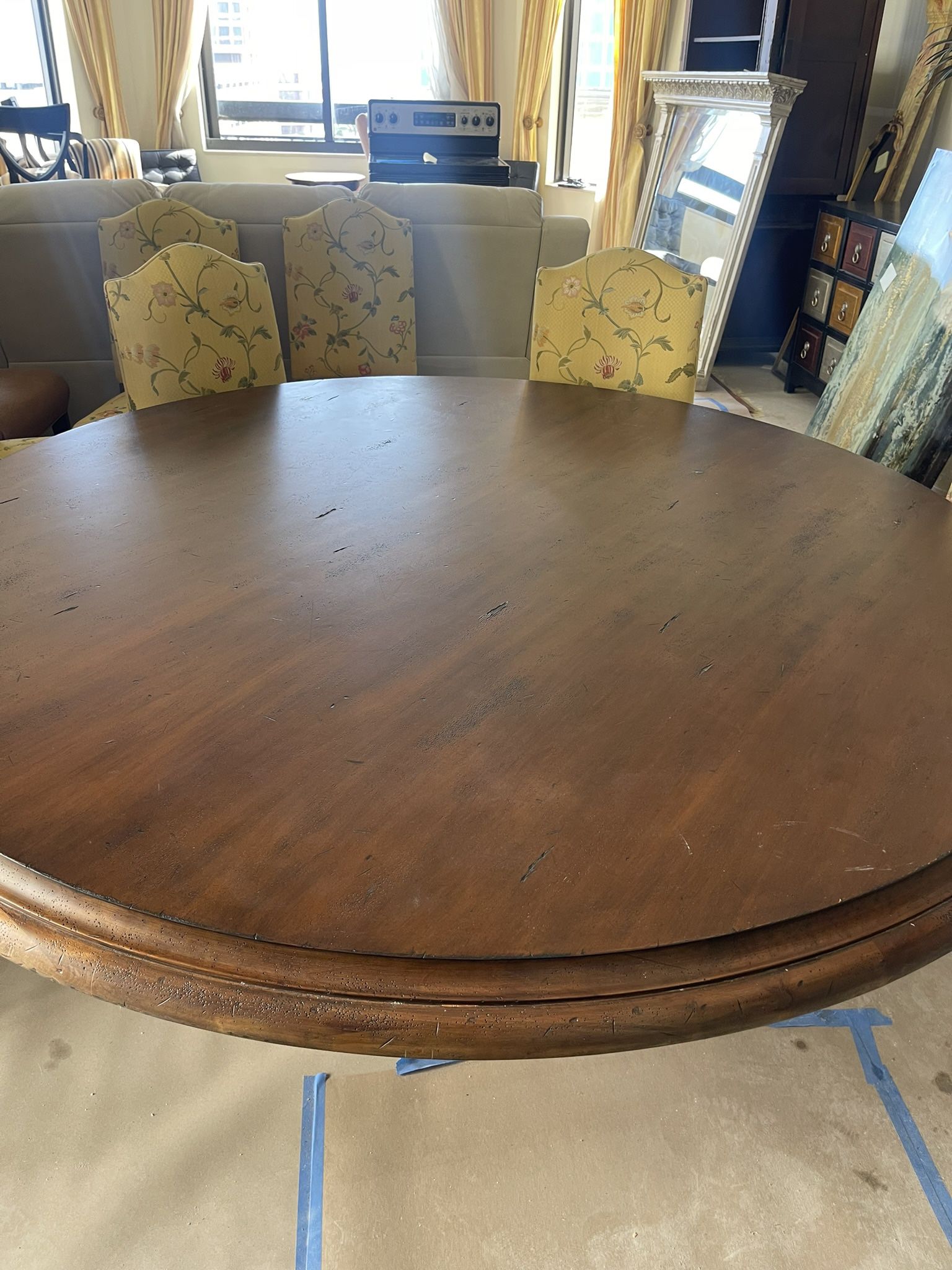 Beautiful Habersham  70” Wood Table W/6 Chairs - Originally $8900.   Asking $650