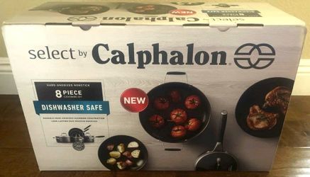 * Brand New* Calphalon Select 8-Piece Hard Anodized Dishwasher Safe Cookware Set