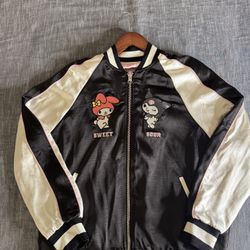 Kuromi x My Melody reversible Satin Jacket
