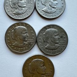 5 Coin Liberty 1979 One Dollar 