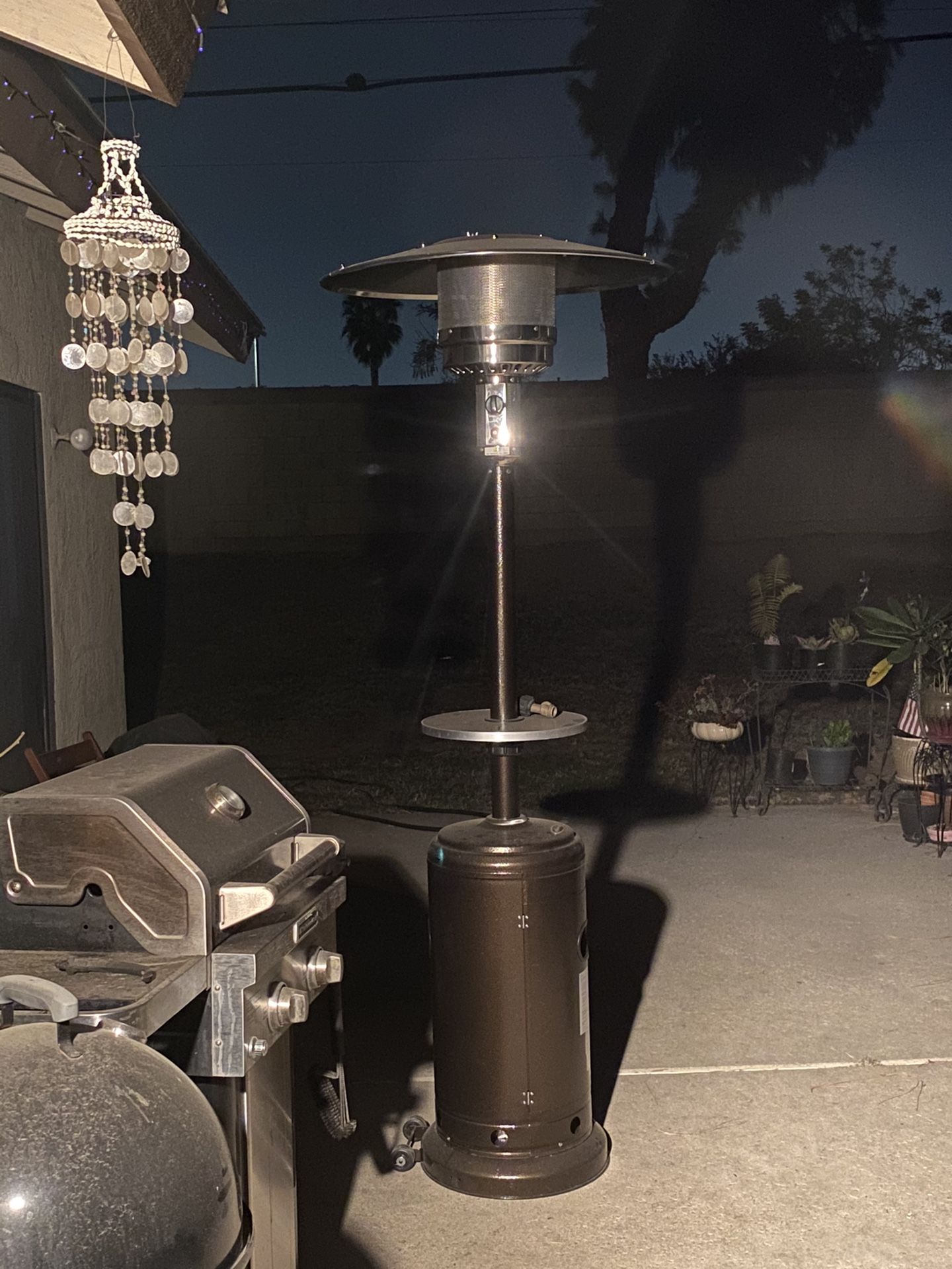 ELEGANT HAMMERED COPPER FINISH PATIO HEATER