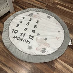 Baby Tummy Time With Months Count Down 