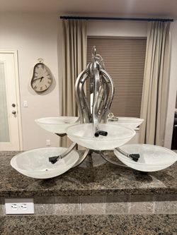 6 Globe, 12 Light Chandelier