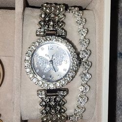 Butterfly Watch & Bracelet Set