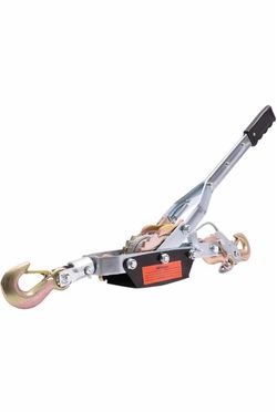 Come Along Winch Heavy Duty Cable Winch Puller with 3 Hooks & 2 Gears, Automotive Hoist Cable Puller