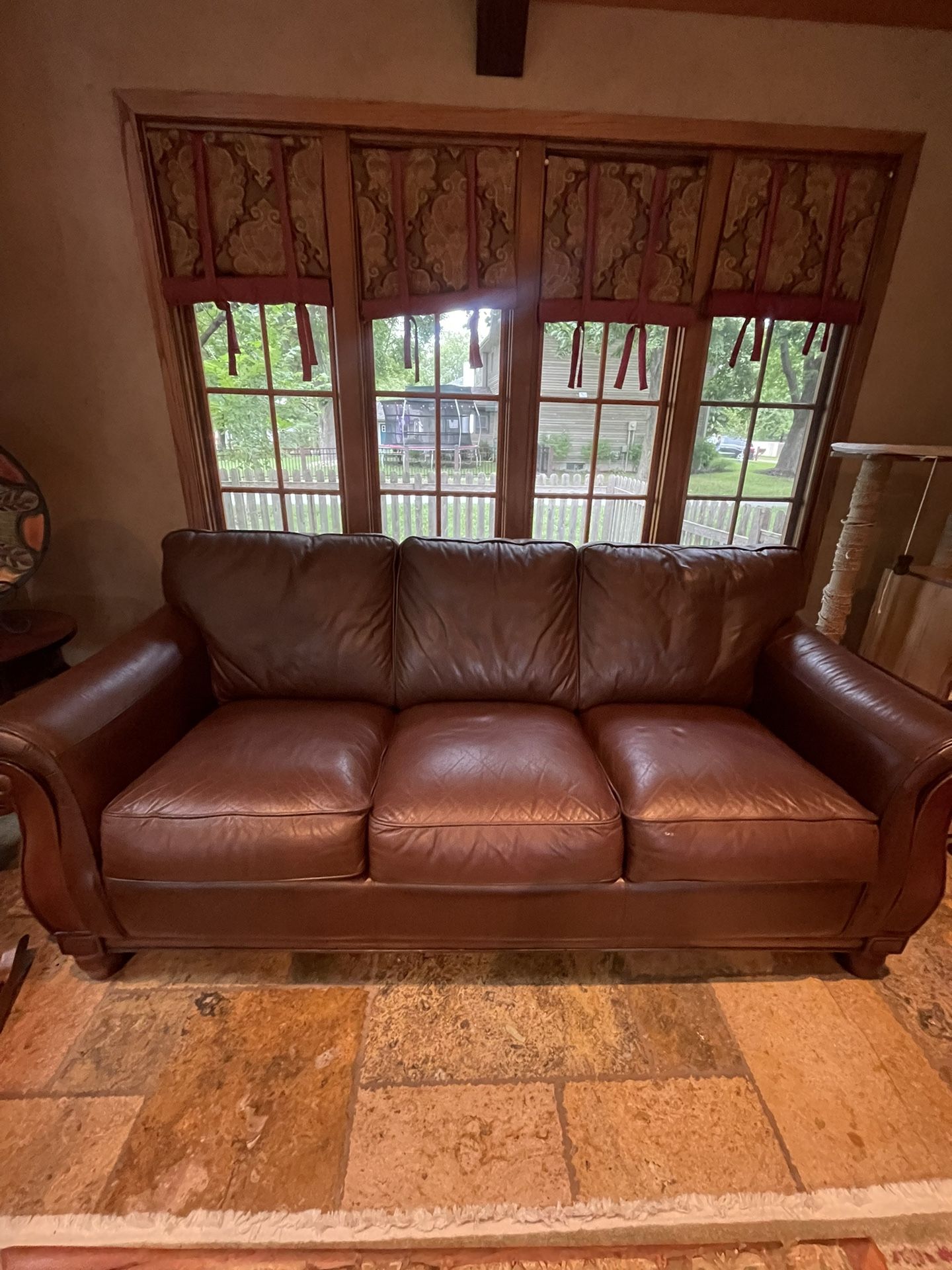Brown Leather Couch