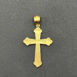 Jewelry 10k solid yellow gold pendant Cross charm 1.5 grams CROSS ONLY