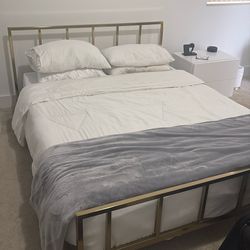 Queen Gold Finish bed frame