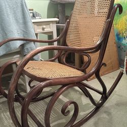 Thonet Bentwood Cane Rocking Armchair – Vienna