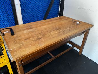 Large Solid Wood Work Table Workbench