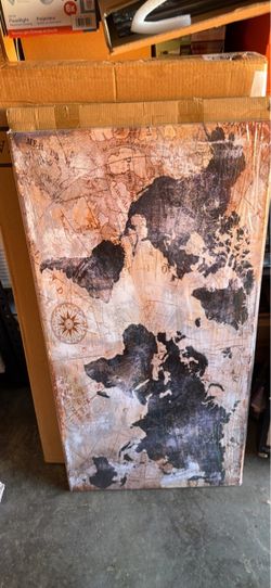 Vintage World Map Canvas Wall Art