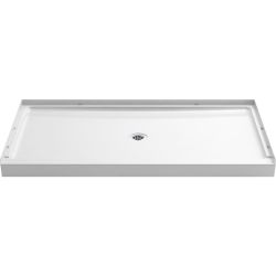 Guard+ 60 X 34 Alcove Shower Pan Base with Center Drain in White
