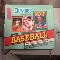 Baseball card box unopened packs