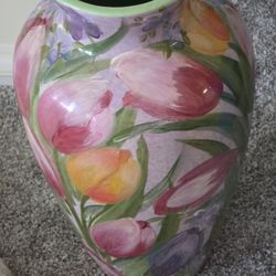 Vase Pottery Glazed Large Beautiful