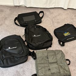 3 Backpacks + 2 Work bags