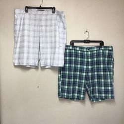 Men’s IZOD & PEBBLE BEACH PERFORMANCE flat front golf shorts… Size 42