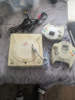 Sega Dreamcast Console with Two Controllers