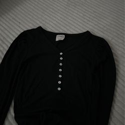 black bodysuit with buttons 