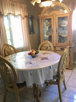 China cabinet and dining table set