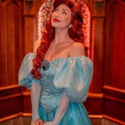 Disney Park Rare Vintage Beautiful Little Mermaid 🧜♀️ Ariel Wedding 💒 Dress 👗 Size 7/8  RARE DRESS NOBODY HAS IT! DISNEY PARK DRESS!