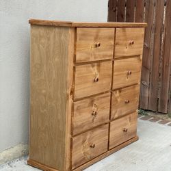 Wood 8 Drawer Dresser