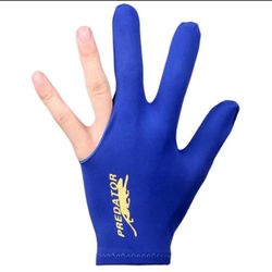 Three-Finger Billiard Gloves( 3 Pack blue )