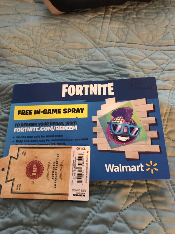 - fortnite free walmart codes