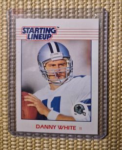1988 Danny White slu starting lineup card Cowboys