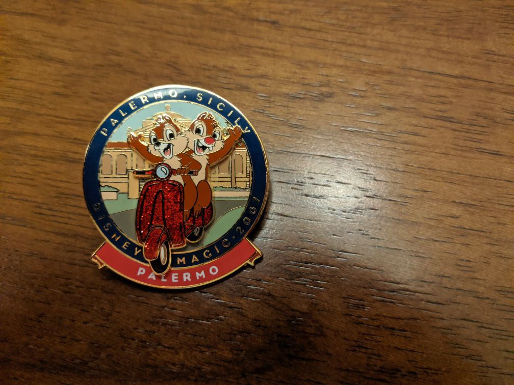 Disney Cruise line Disney Magic Mediterranean cruise 2007 pin with Chip and Dale