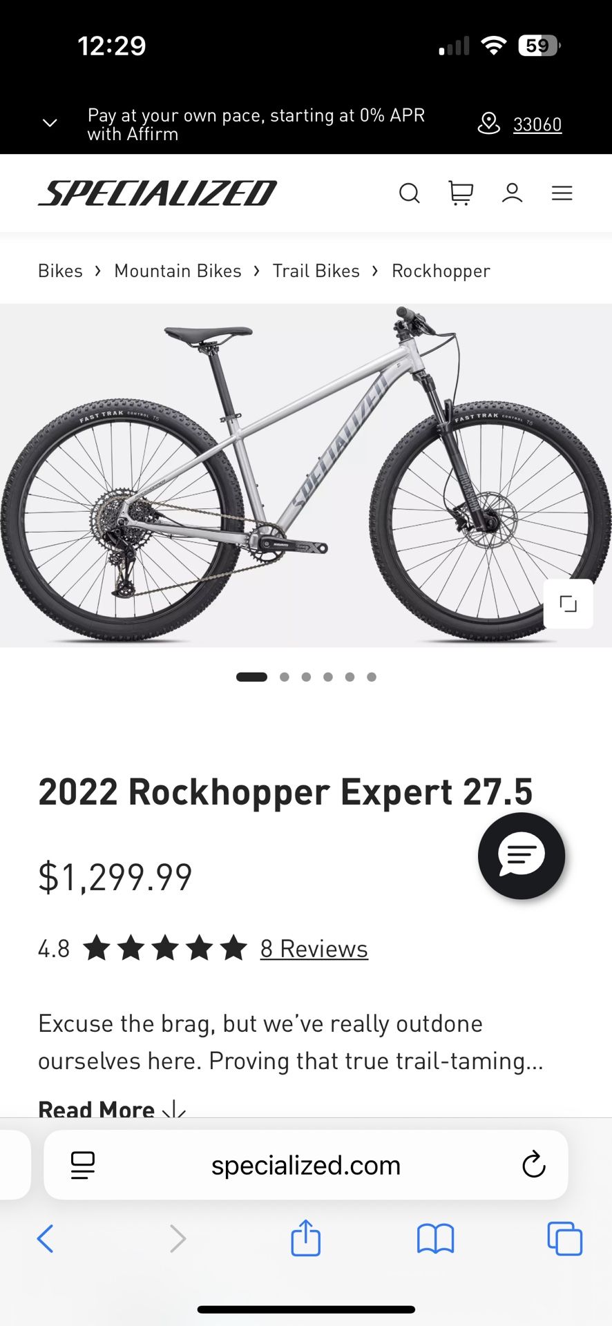 Small 2022 Specialized Rickhopper Expert 27.5
