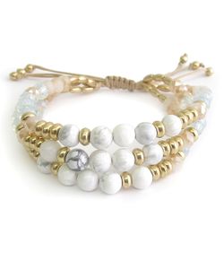 *NEW ARRIVAL* Multi Facet White Stone 3 Layer Pull Tie Bracelet *See My Other 300 Items*