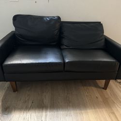 2 Seater Faux Leather Couch