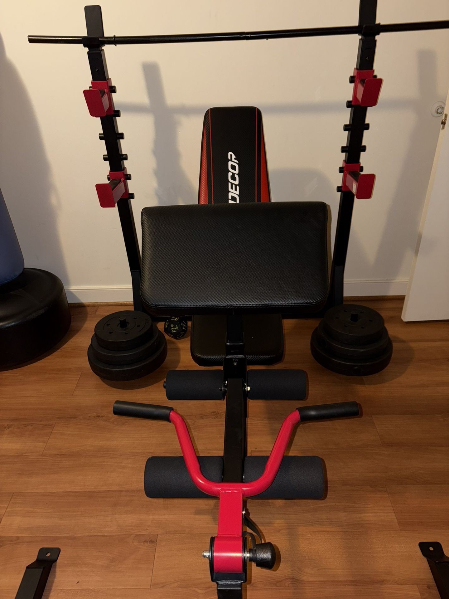 Adjustable Bench & Squat Rack with Supports