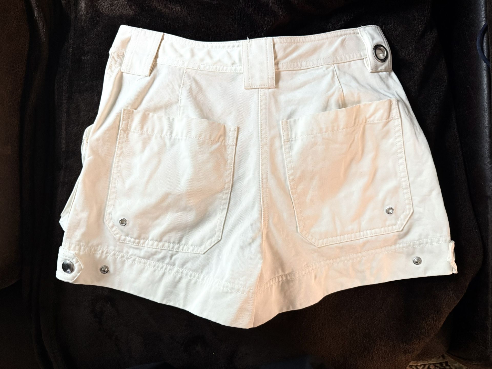 Helmut Lang Cargo Shorts Off White Eggshell Ivory Beige Cream