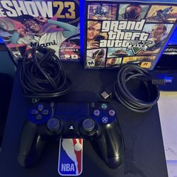 PS4 With Two Games With Cables And Controller