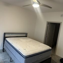 Queen Size Bed Mattress W/ frame