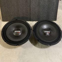 Brand New Pair 10” Kong Audio Shallow Mount 10” Midrange Speakers ($130 Per Pair )