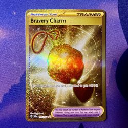 Bravery Charm - 175/142 (Gold Hyper Rare) SV07: Stellar Crown Pokémon TCG